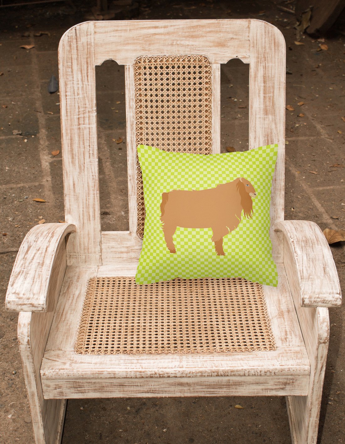 American Lamancha Goat Green Fabric Decorative Pillow BB7711PW1818 by Caroline's Treasures
