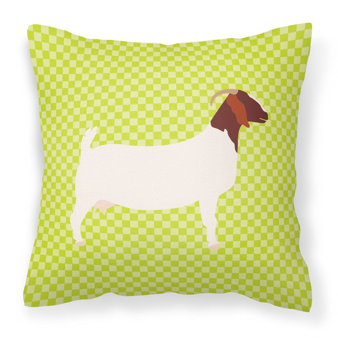 Boer Goat Green Fabric Decorative Pillow BB7712PW1818 by Caroline's Treasures
