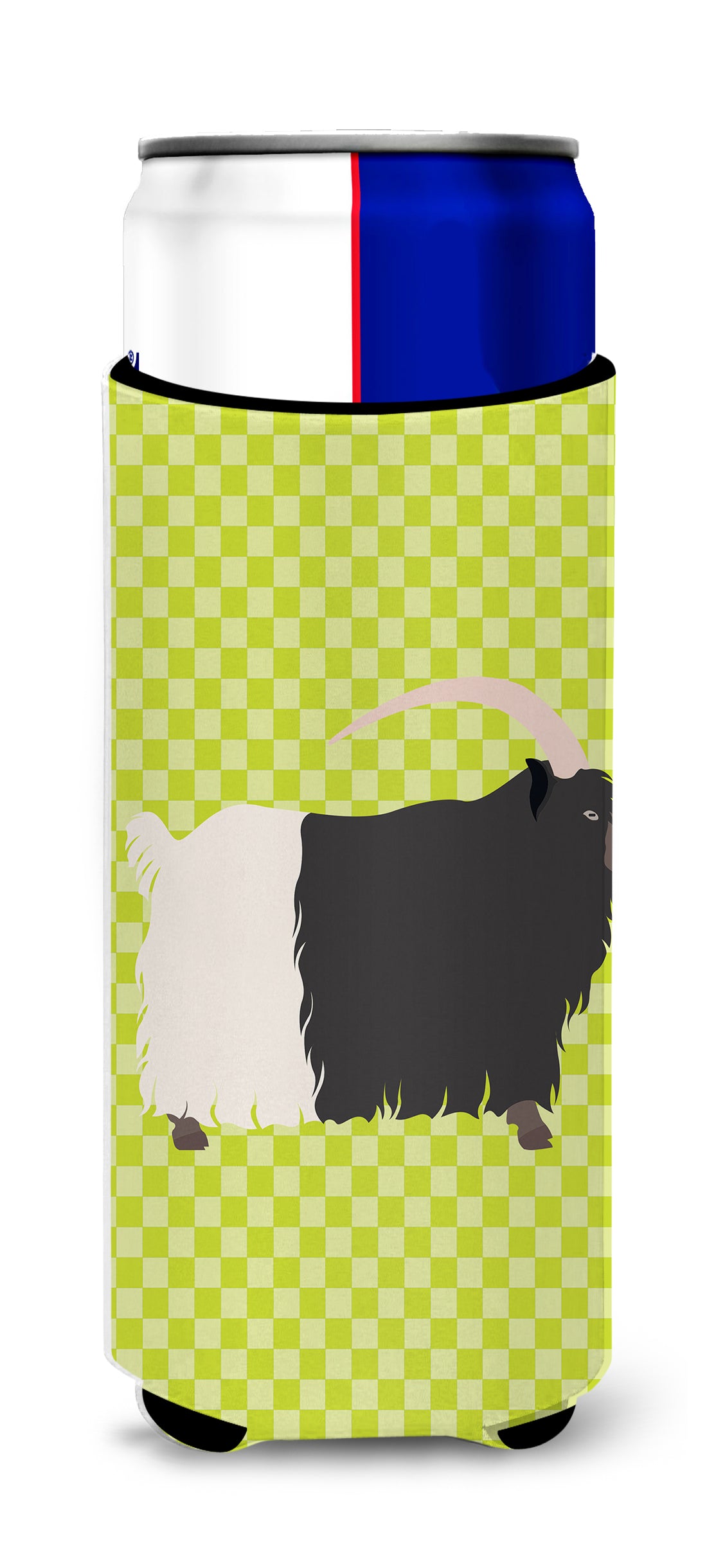 Welsh Black-Necked Goat Green  Ultra Hugger for slim cans  the-store.com.