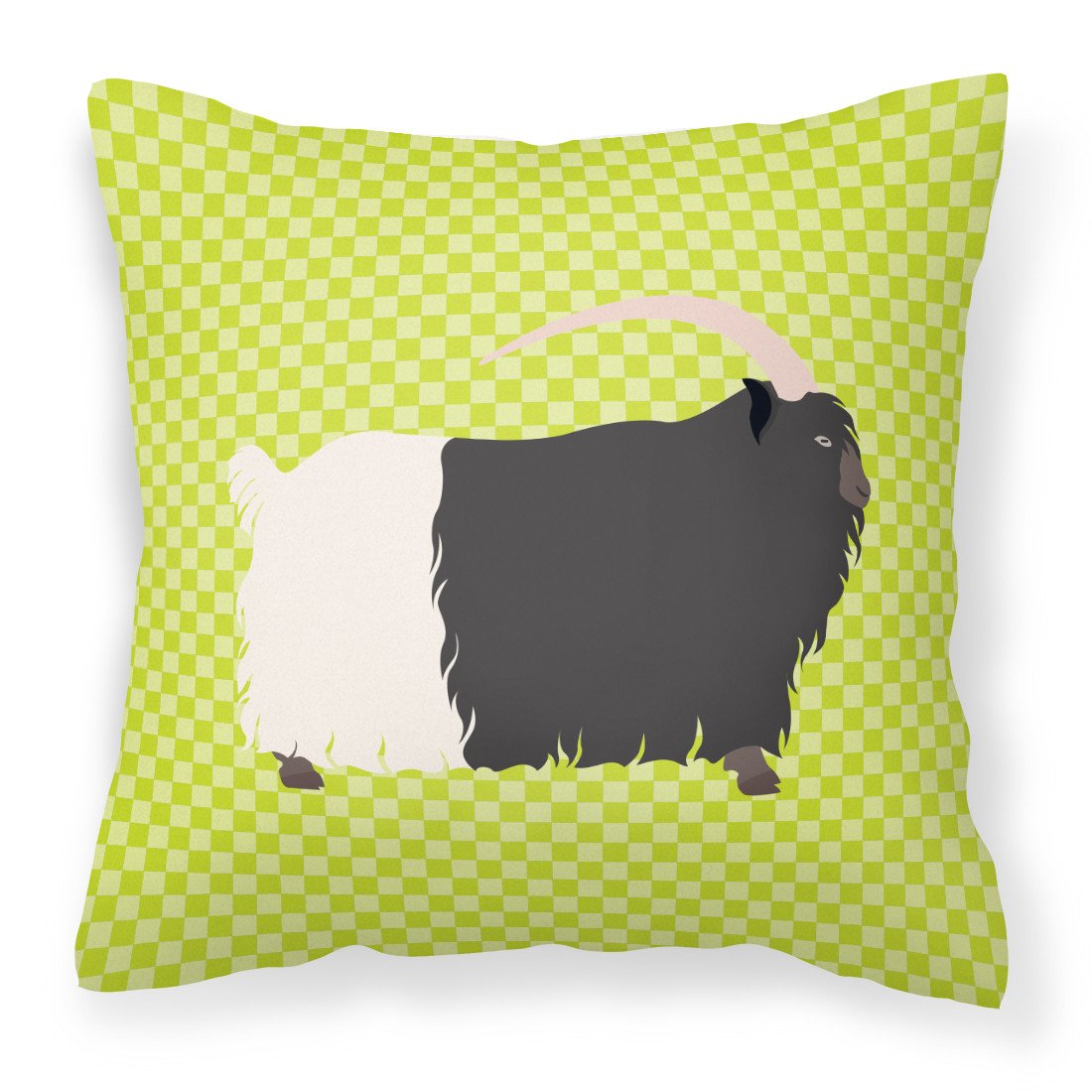 Welsh Black-Necked Goat Green Fabric Decorative Pillow BB7713PW1818 by Caroline&#39;s Treasures