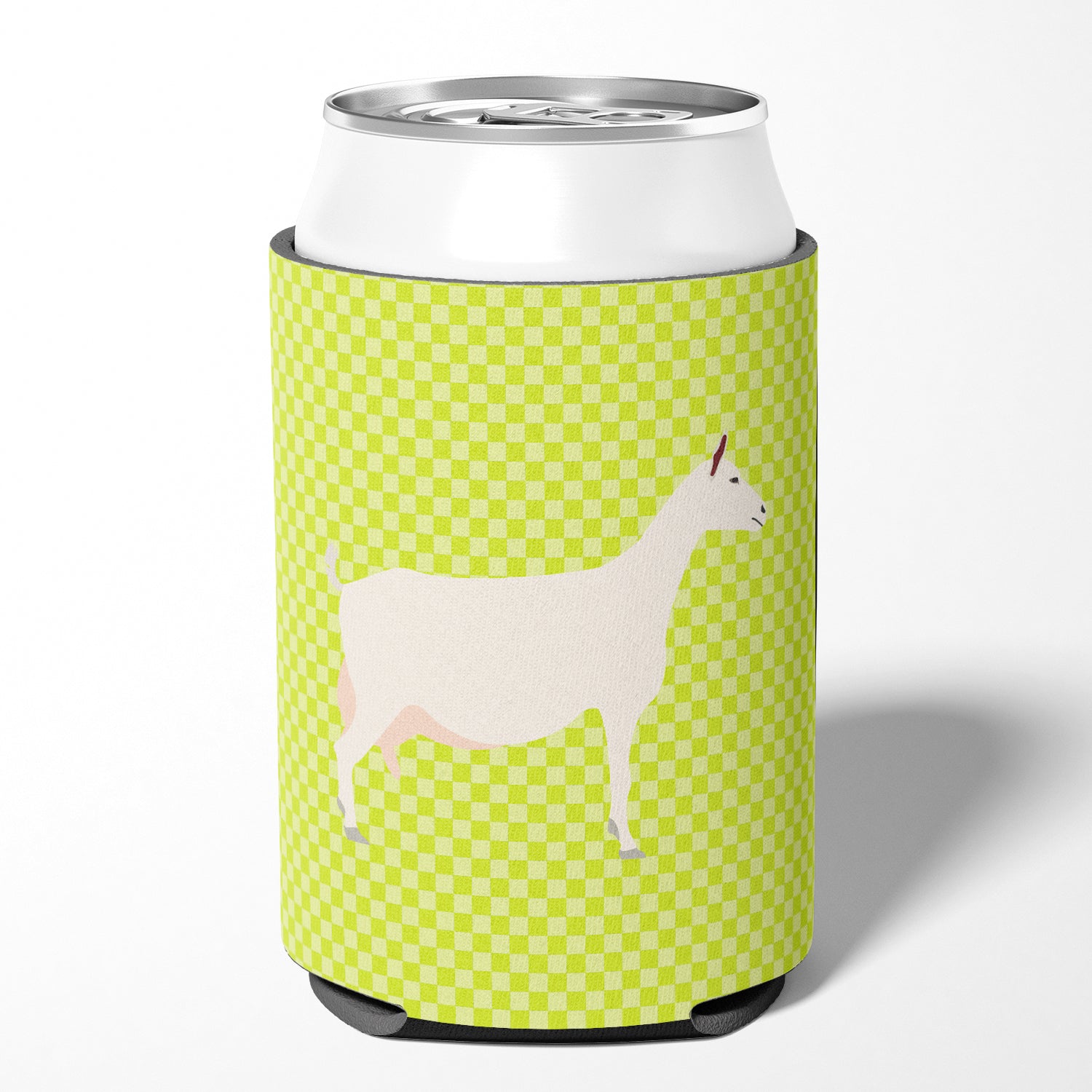 Saanen Goat Green Can or Bottle Hugger BB7715CC