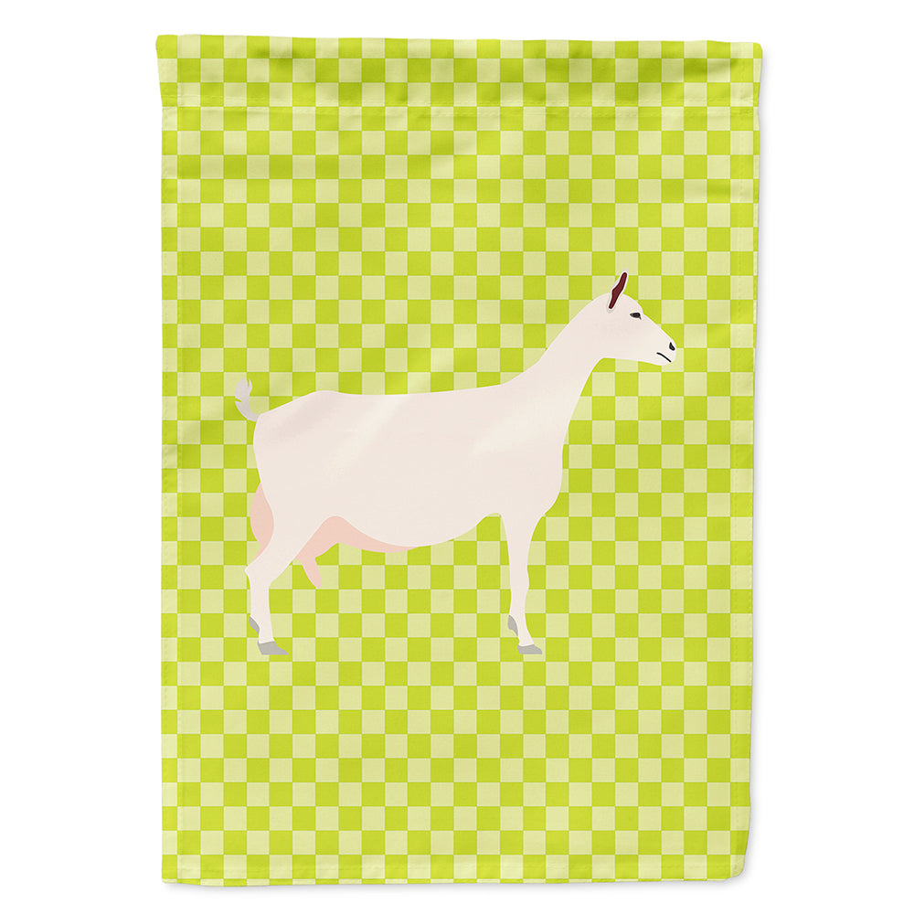Saanen Goat Green Flag Canvas House Size BB7715CHF