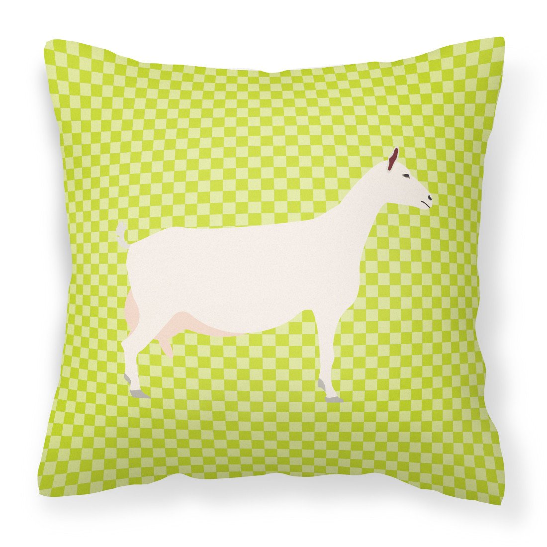 Saanen Goat Green Fabric Decorative Pillow BB7715PW1818 by Caroline's Treasures