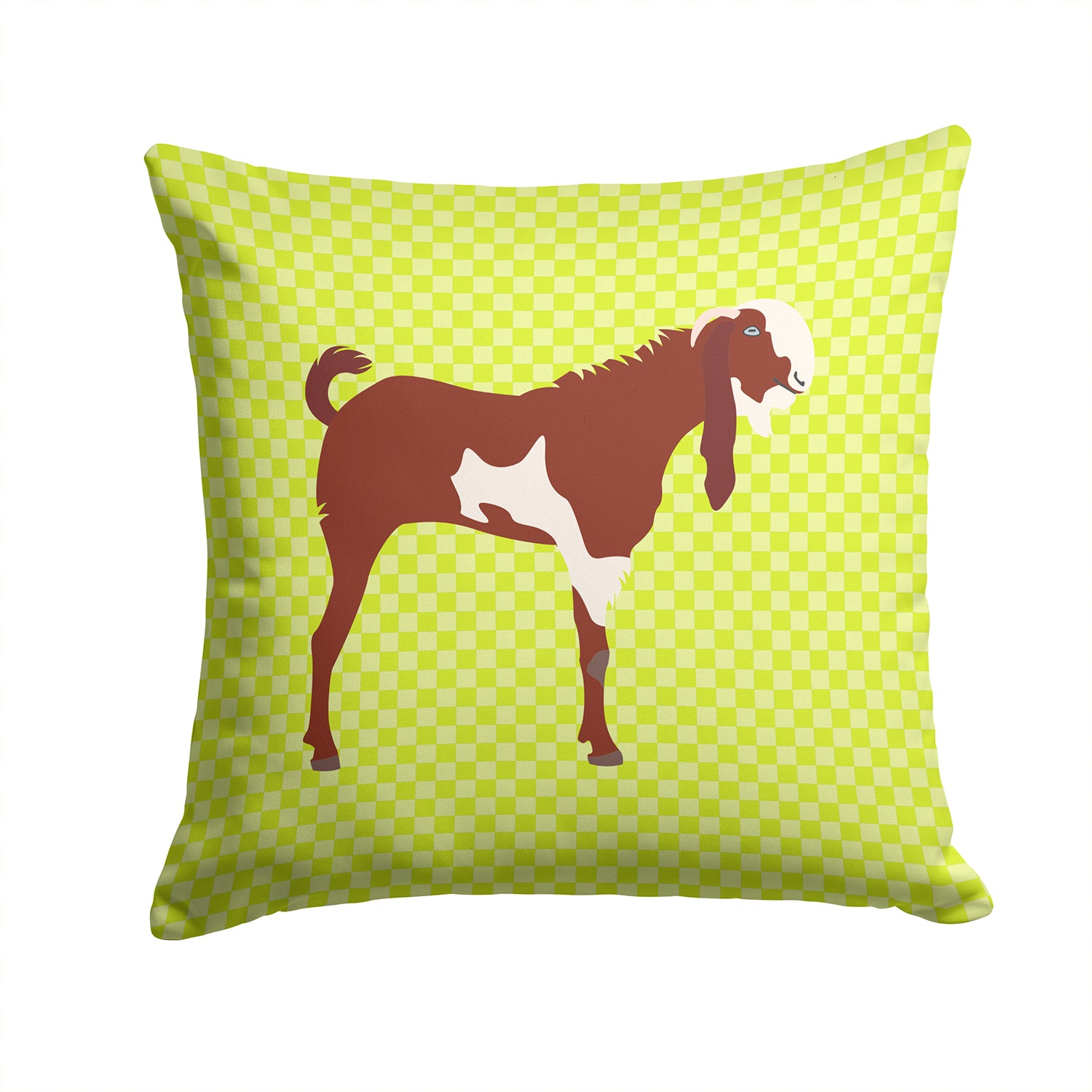 Jamnapari Goat Green Fabric Decorative Pillow BB7716PW1414 - the-store.com