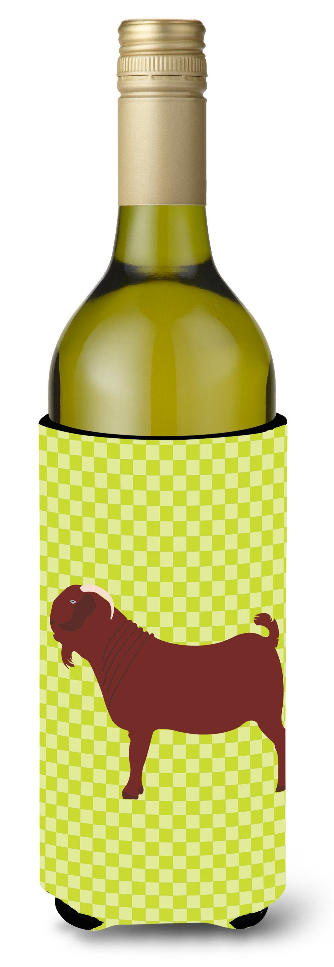Kalahari Red Goat Green Wine Bottle Beverge Insulator Hugger BB7717LITERK by Caroline&#39;s Treasures