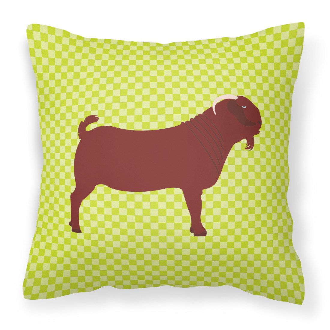 Kalahari Red Goat Green Fabric Decorative Pillow BB7717PW1818 by Caroline&#39;s Treasures