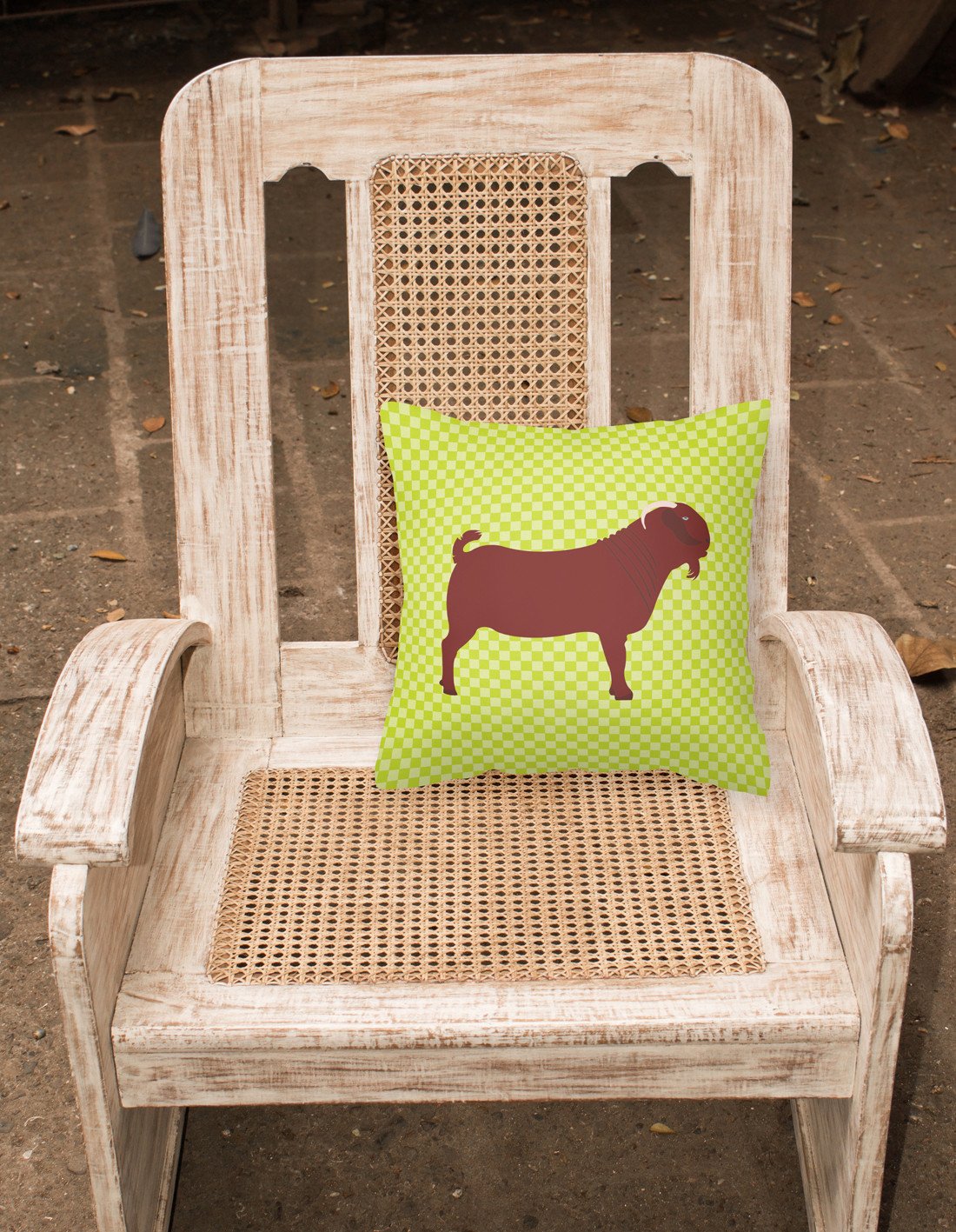 Kalahari Red Goat Green Fabric Decorative Pillow BB7717PW1818 by Caroline's Treasures