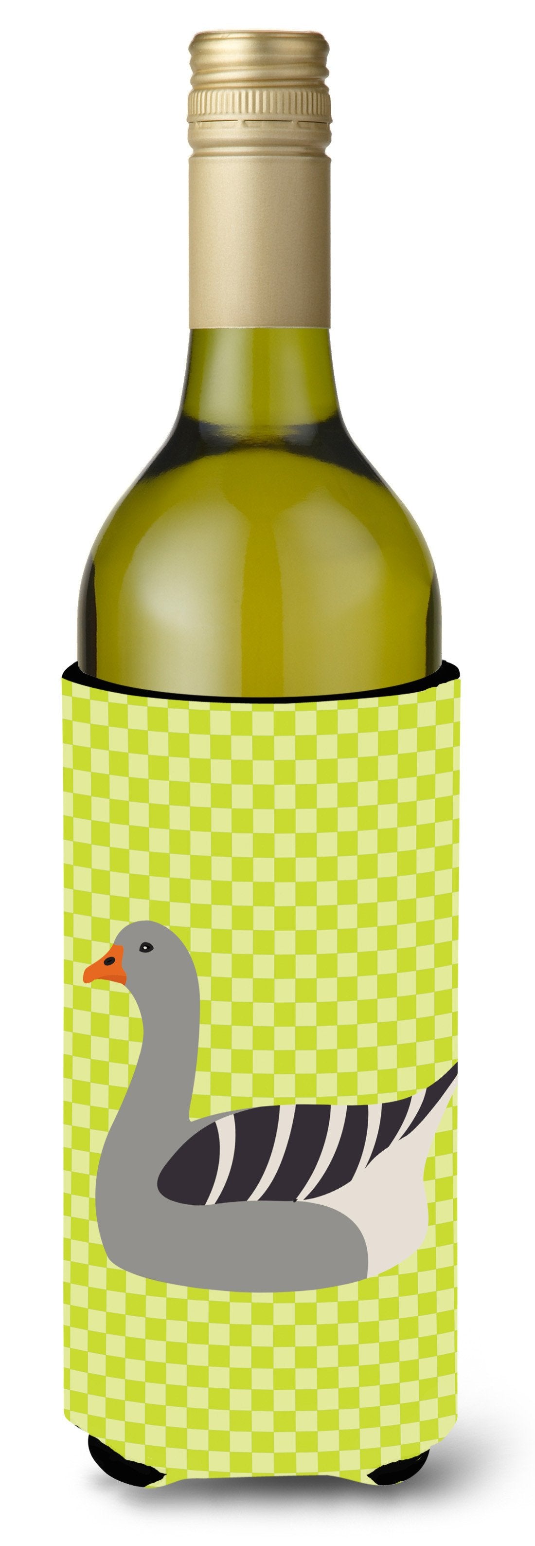 Pilgrim Goose Green Wine Bottle Beverge Insulator Hugger BB7719LITERK by Caroline's Treasures