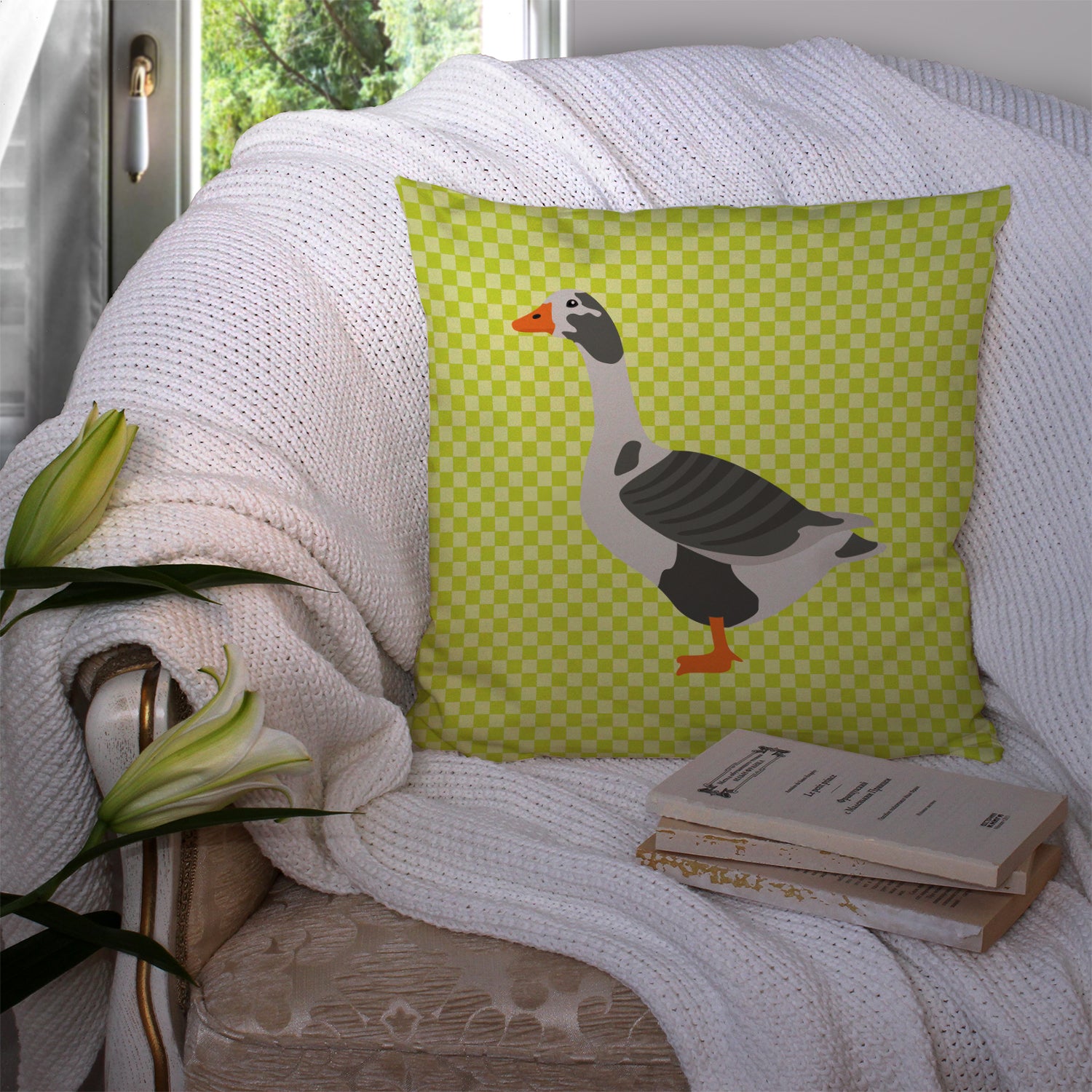 West of England Goose Green Fabric Decorative Pillow BB7721PW1414 - the-store.com