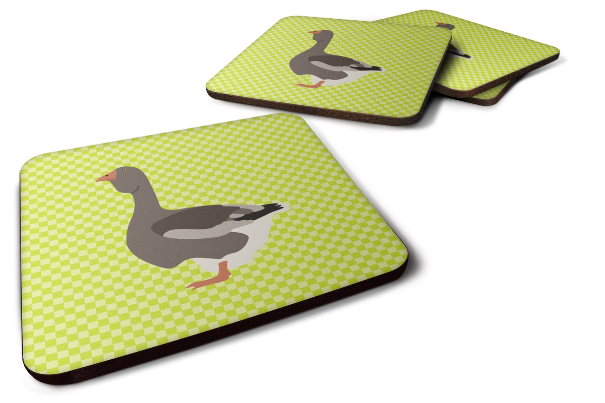 Toulouse Goose Green Foam Coaster Set of 4 BB7723FC - the-store.com