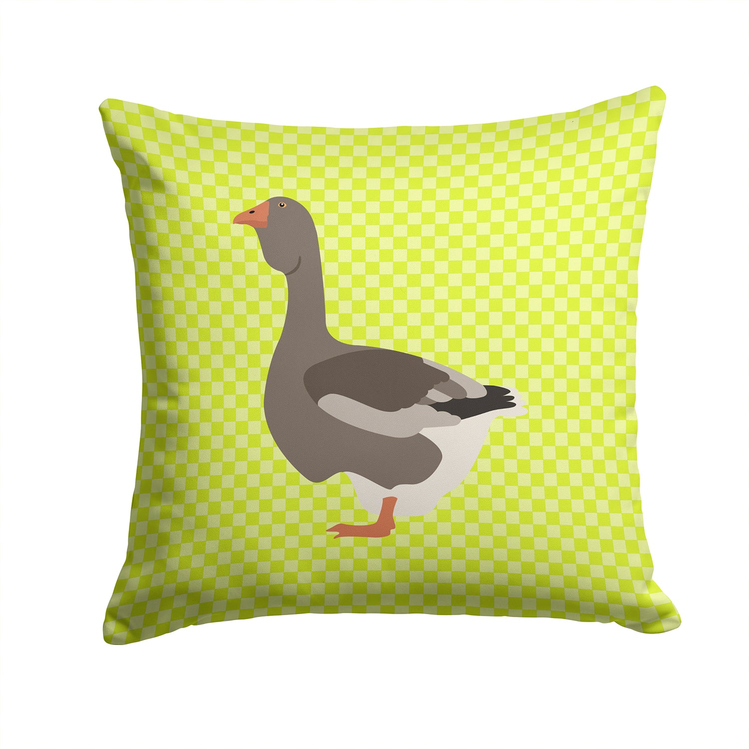 Toulouse Goose Green Fabric Decorative Pillow BB7723PW1414 - the-store.com