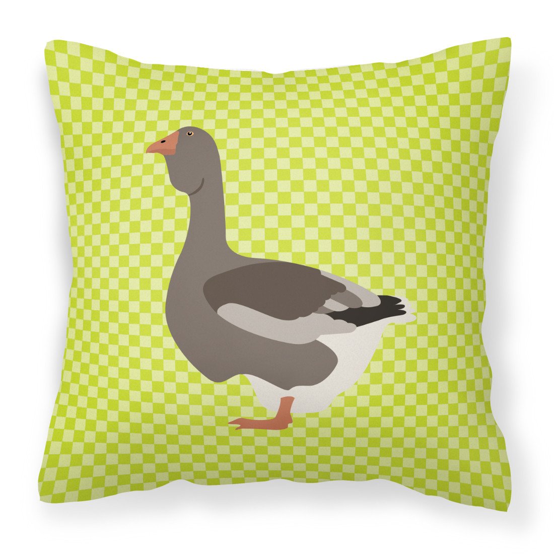 Toulouse Goose Green Fabric Decorative Pillow BB7723PW1818 by Caroline&#39;s Treasures