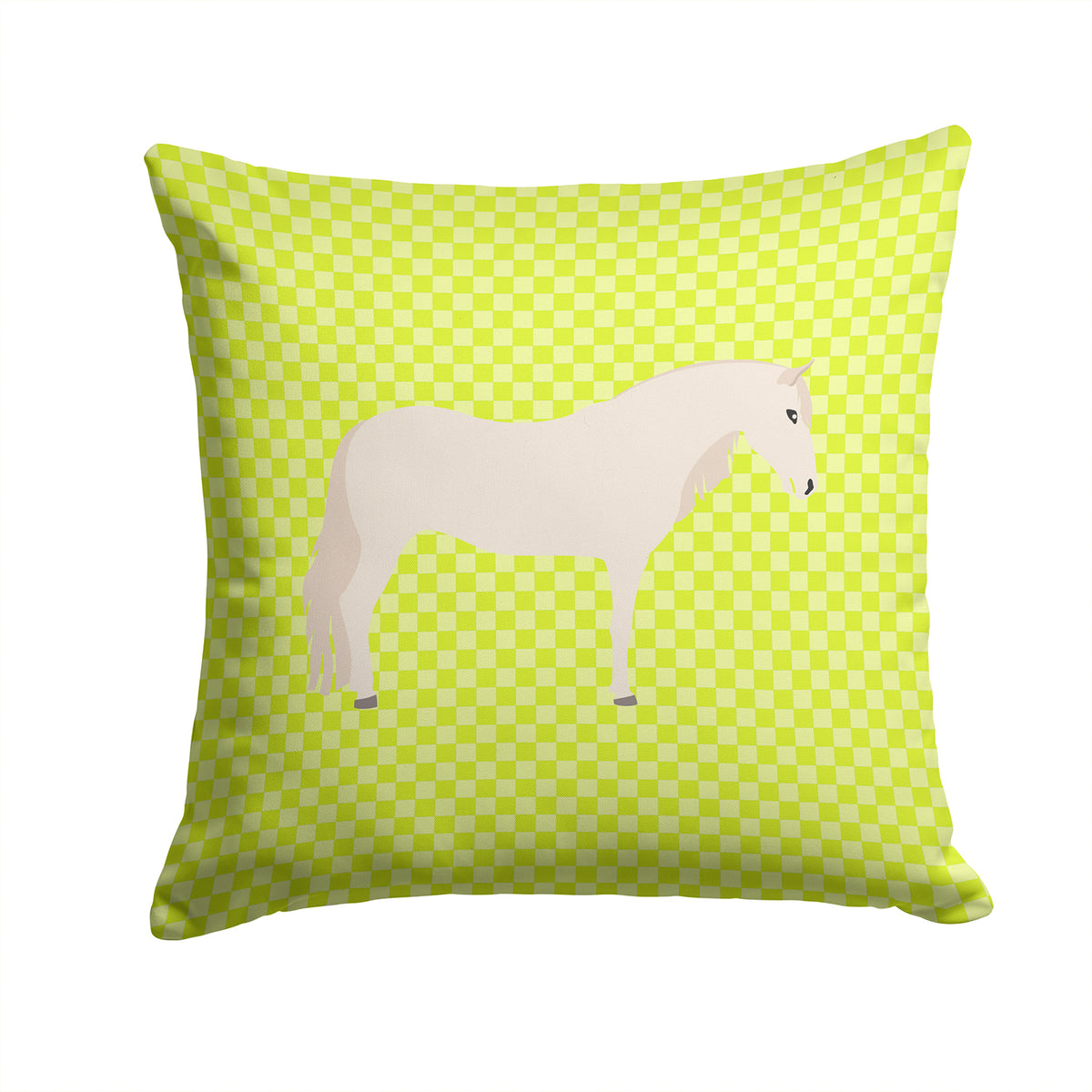 Paso Fino Horse Green Fabric Decorative Pillow BB7731PW1414 - the-store.com