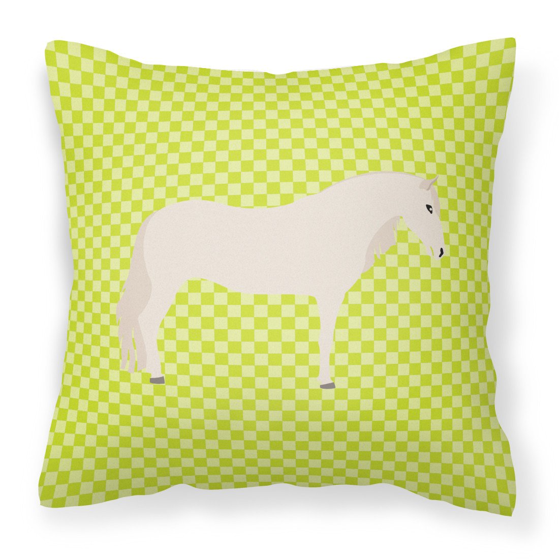Paso Fino Horse Green Fabric Decorative Pillow BB7731PW1818 by Caroline&#39;s Treasures