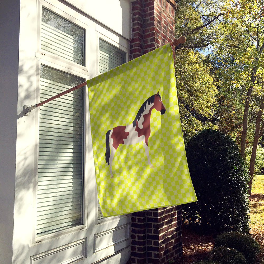Pinto Horse Green Flag Canvas House Size BB7733CHF
