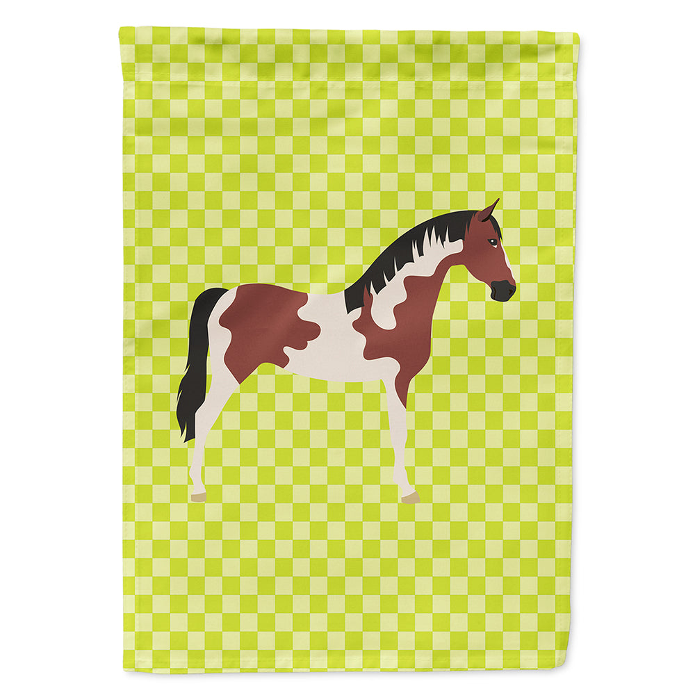 Pinto Horse Green Flag Canvas House Size BB7733CHF  the-store.com.