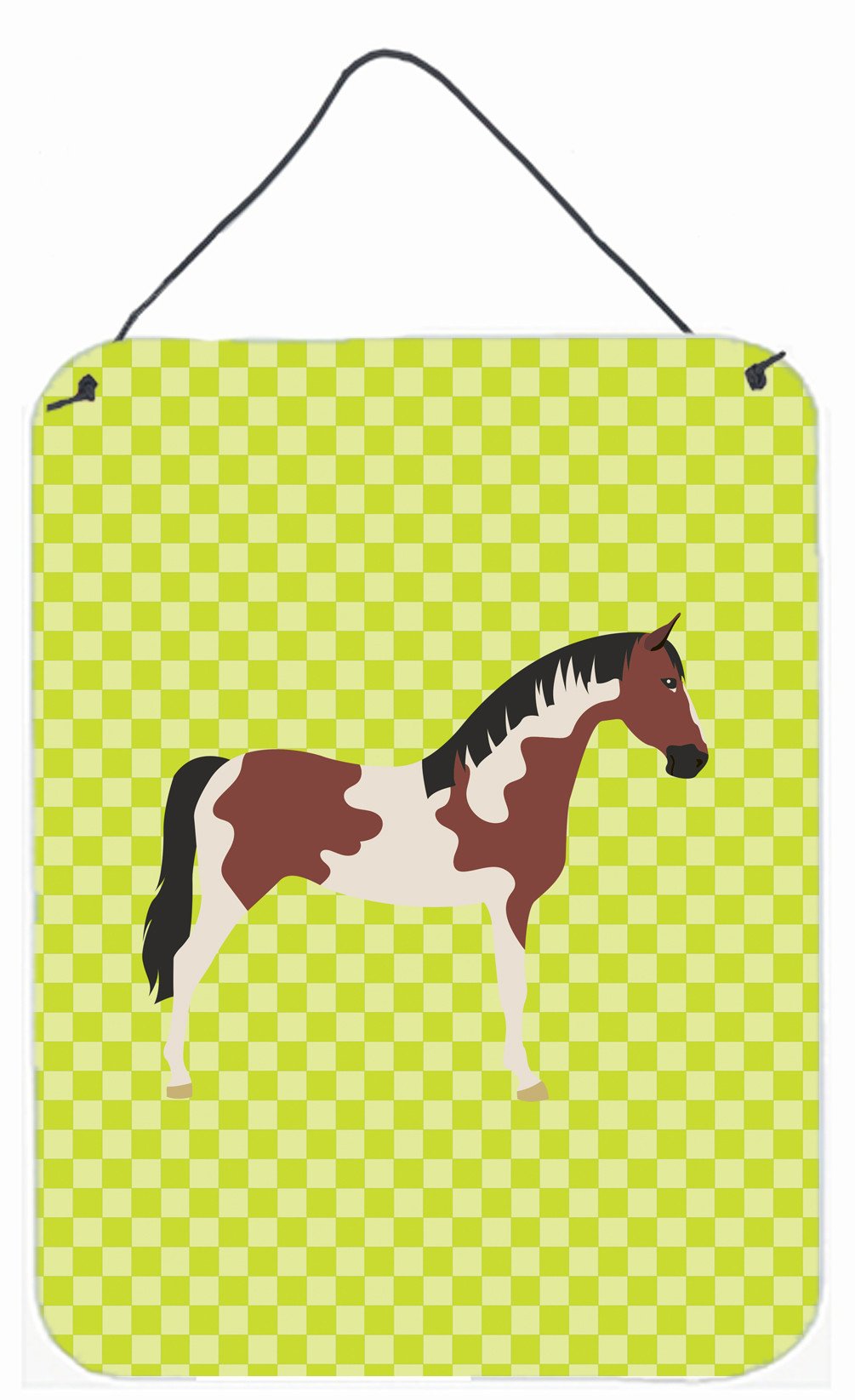 Pinto Horse Green Wall or Door Hanging Prints BB7733DS1216 by Caroline's Treasures