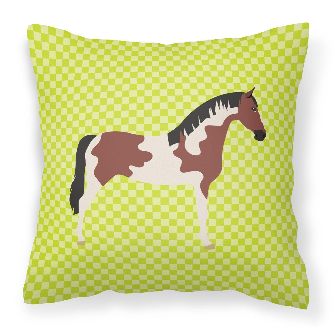 Pinto Horse Green Fabric Decorative Pillow BB7733PW1818 by Caroline&#39;s Treasures