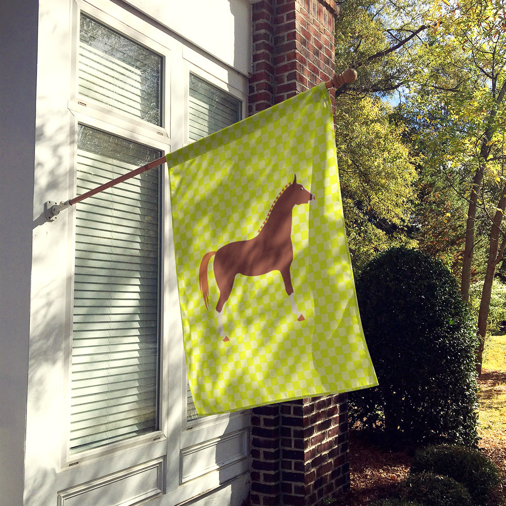 Hannoverian Horse Green Flag Canvas House Size BB7735CHF  the-store.com.