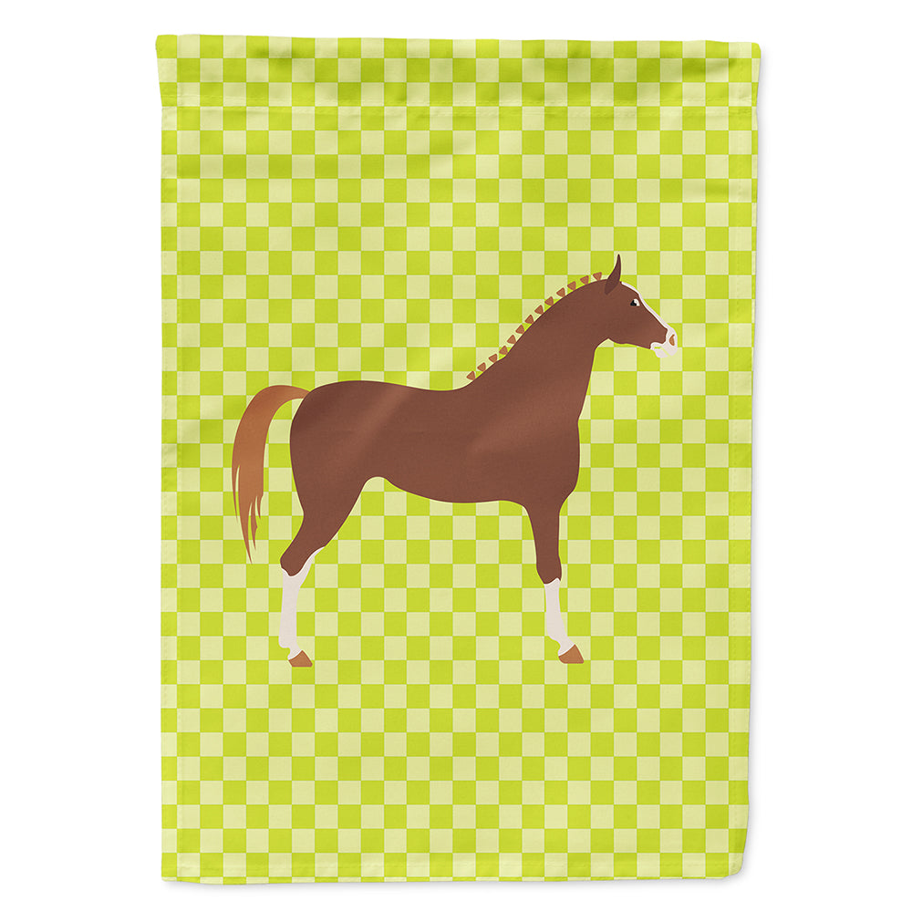 Hannoverian Horse Green Flag Canvas House Size BB7735CHF