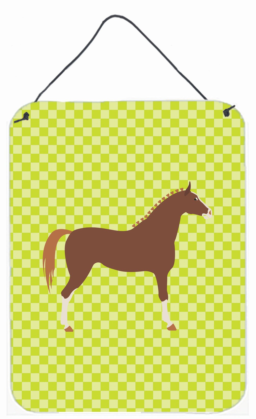 Hannoverian Horse Green Wall or Door Hanging Prints BB7735DS1216 by Caroline&#39;s Treasures