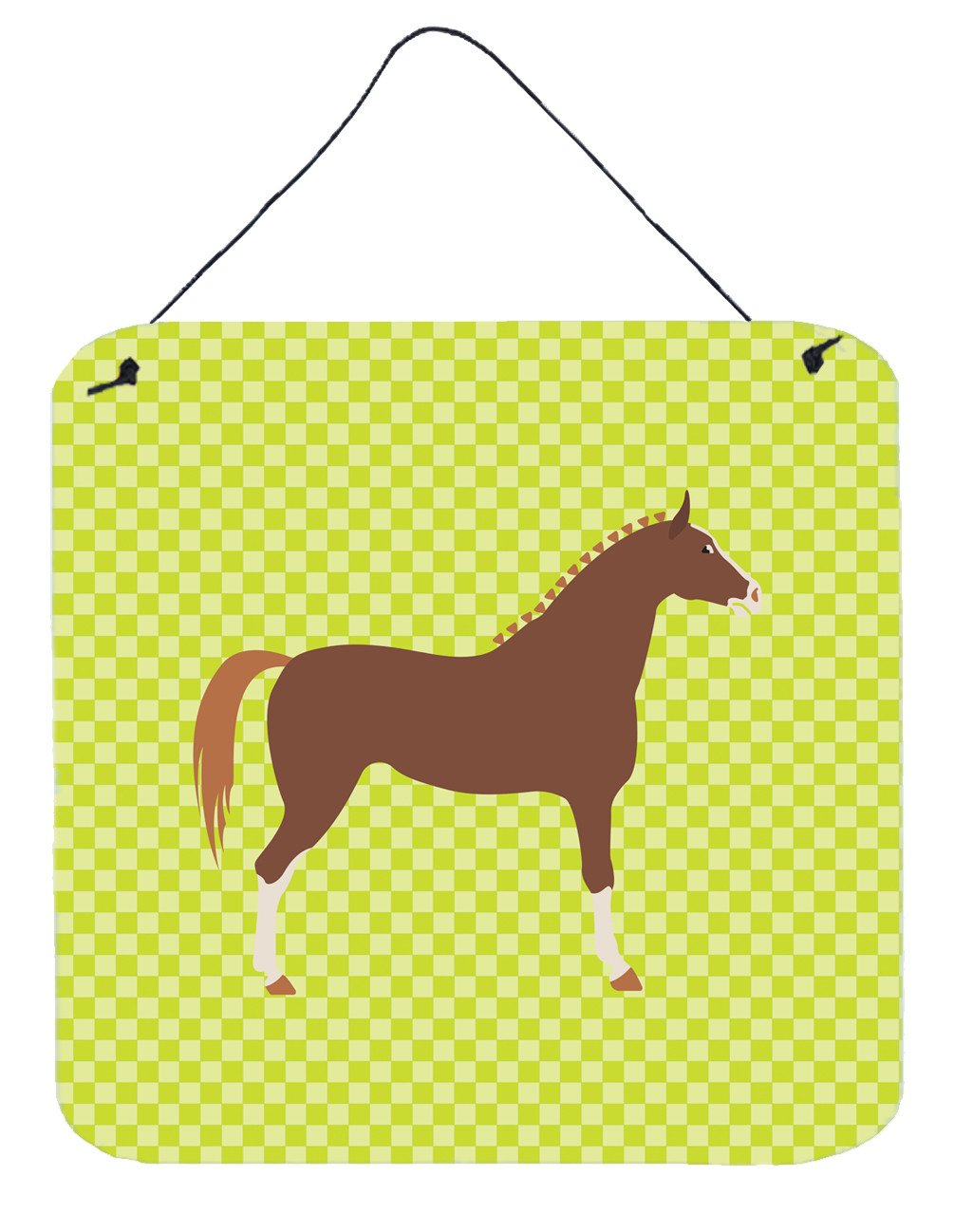 Hannoverian Horse Green Wall or Door Hanging Prints BB7735DS66 by Caroline's Treasures