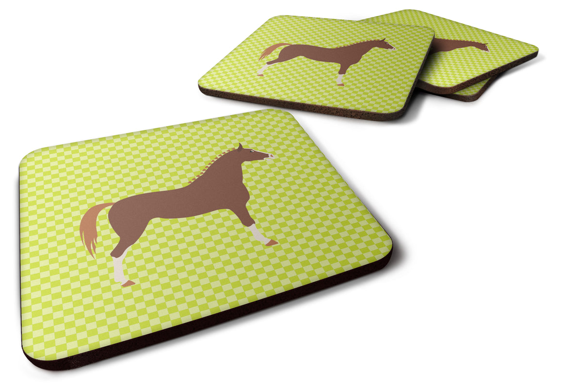 Hannoverian Horse Green Foam Coaster Set of 4 BB7735FC - the-store.com