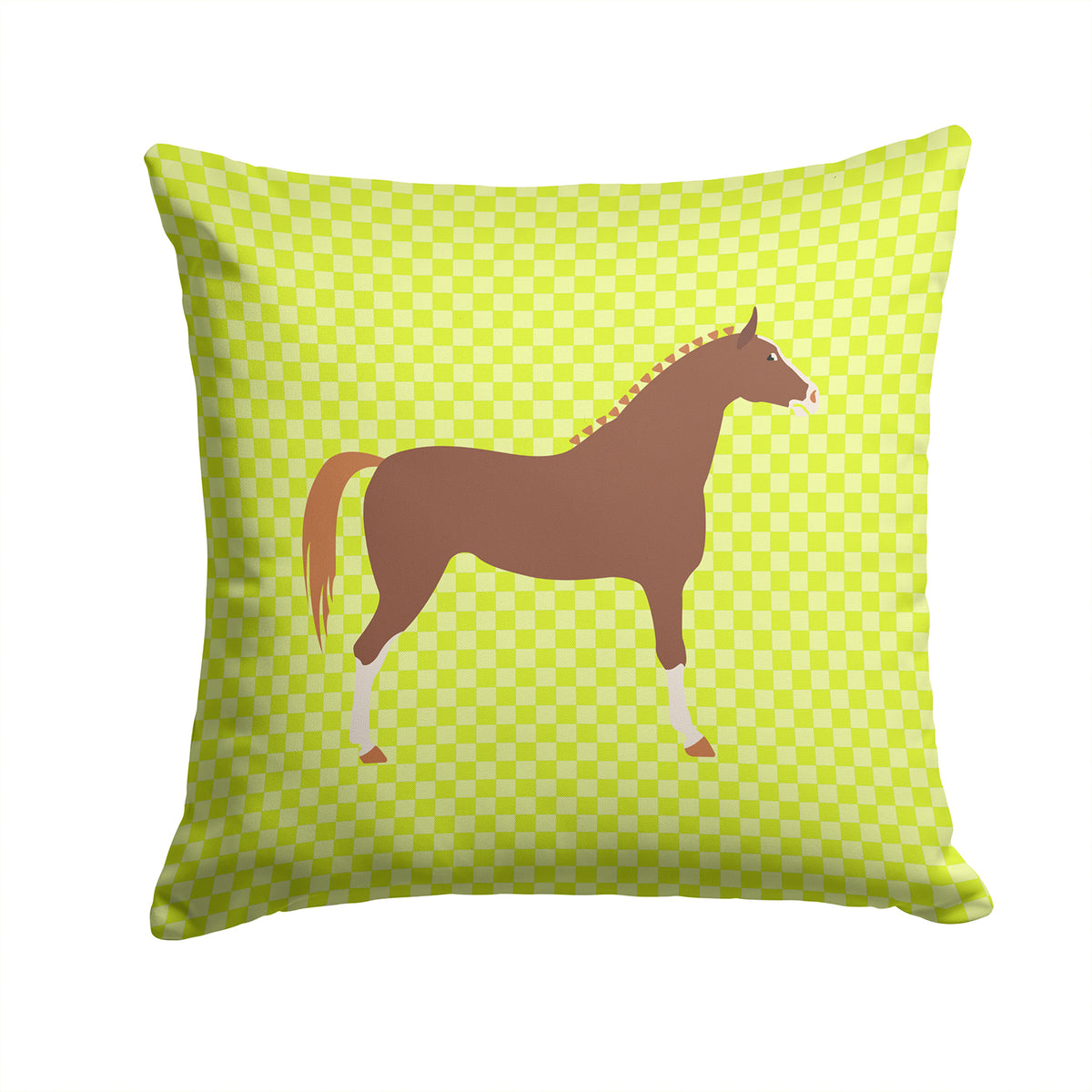 Hannoverian Horse Green Fabric Decorative Pillow BB7735PW1414 - the-store.com