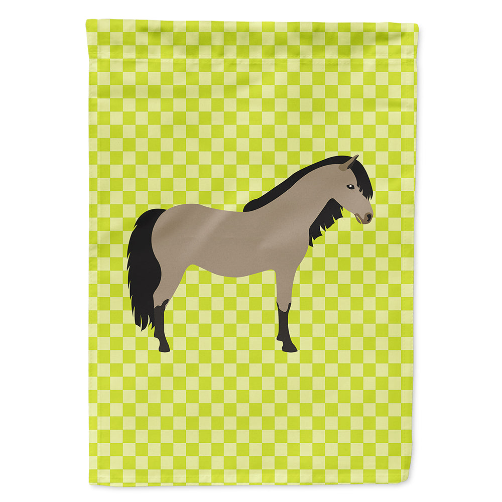 Welsh Pony Horse Green Flag Canvas House Size BB7736CHF
