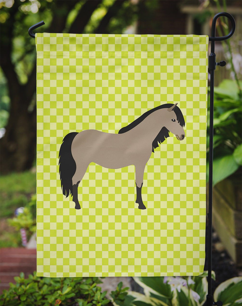 Welsh Pony Horse Green Flag Garden Size  the-store.com.