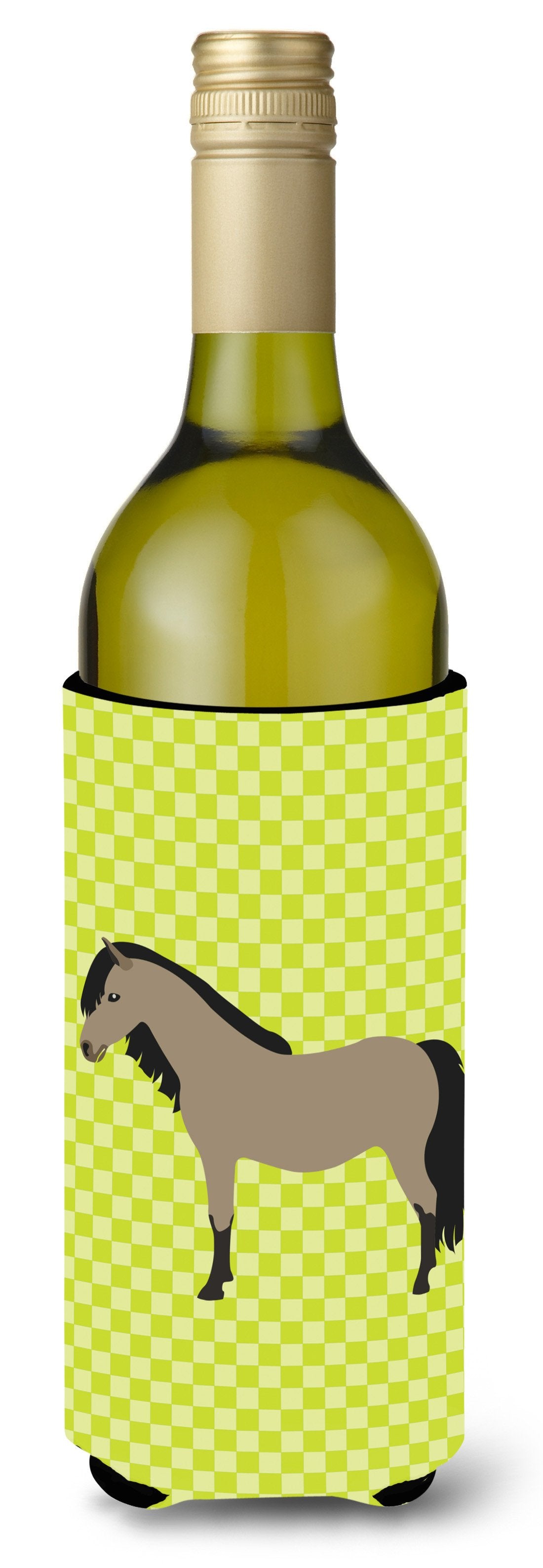 Welsh Pony Horse Green Wine Bottle Beverge Insulator Hugger BB7736LITERK by Caroline&#39;s Treasures