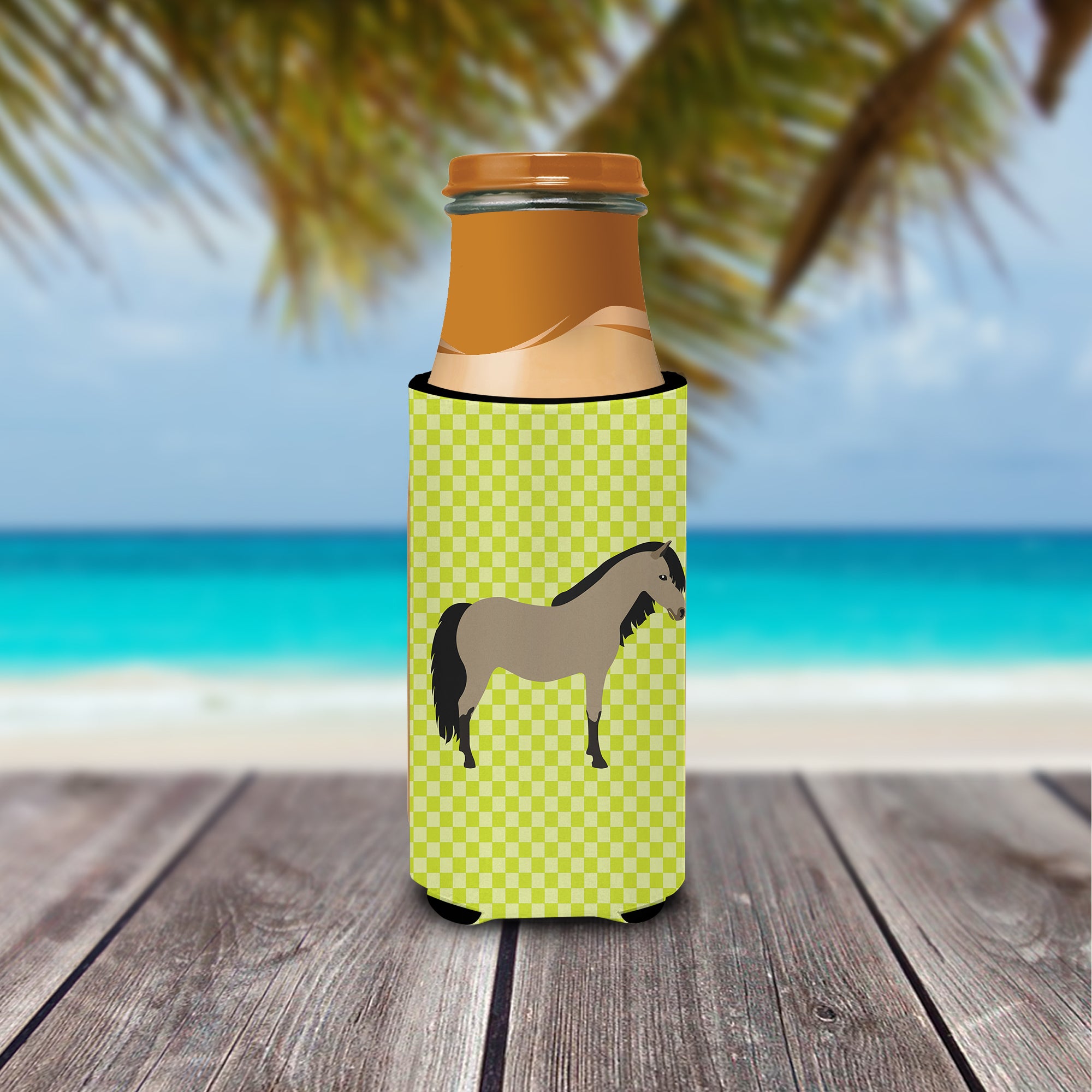 Welsh Pony Horse Green  Ultra Hugger for slim cans  the-store.com.