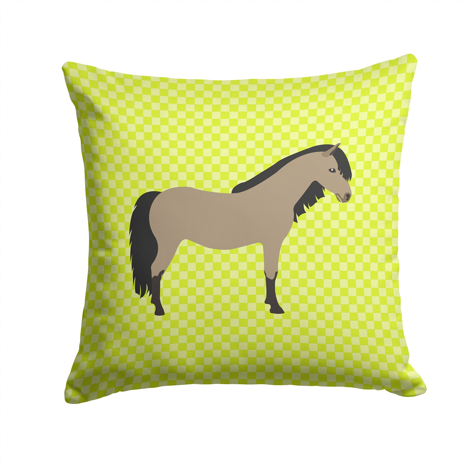 Welsh Pony Horse Green Fabric Decorative Pillow BB7736PW1414 - the-store.com
