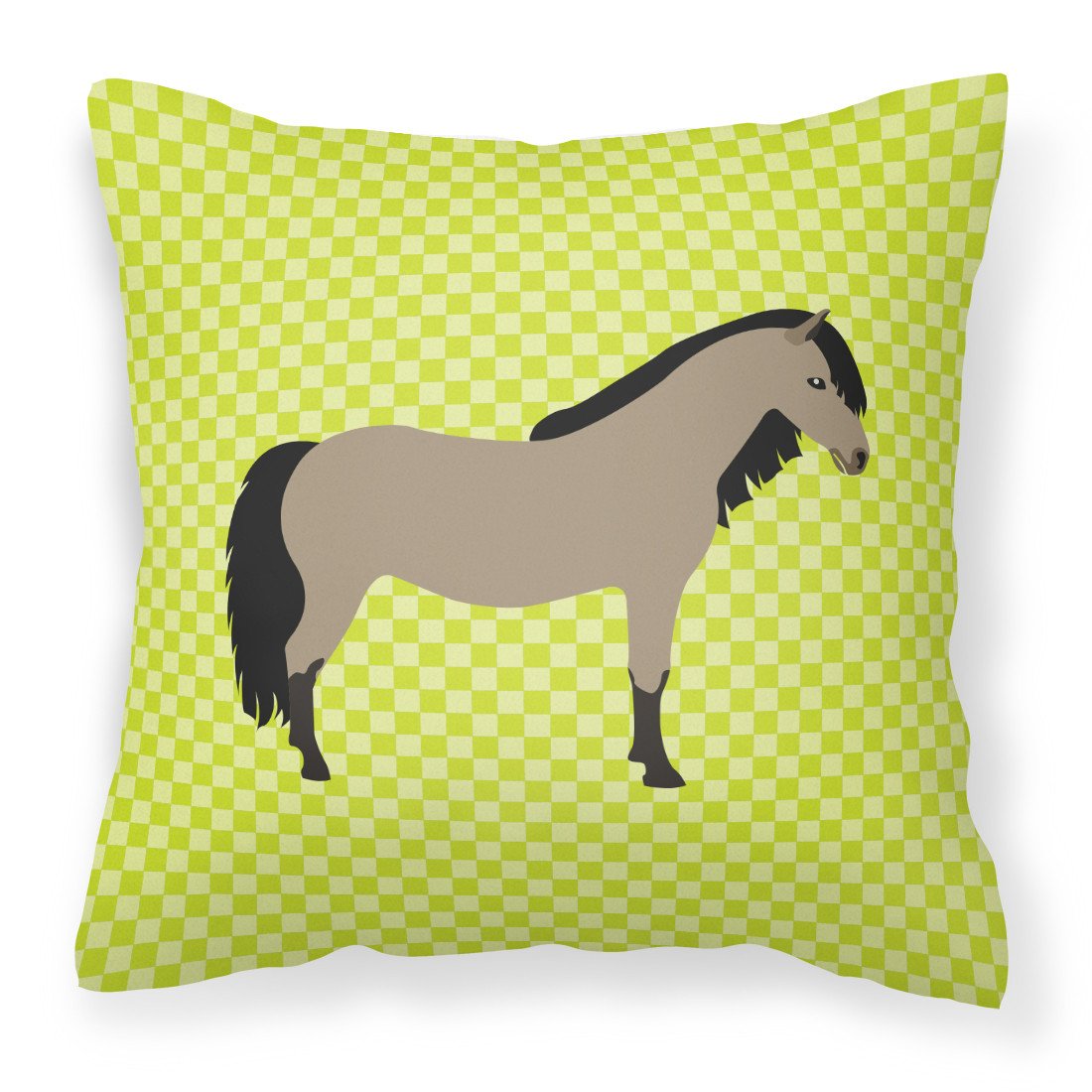 Welsh Pony Horse Green Fabric Decorative Pillow BB7736PW1818 by Caroline&#39;s Treasures