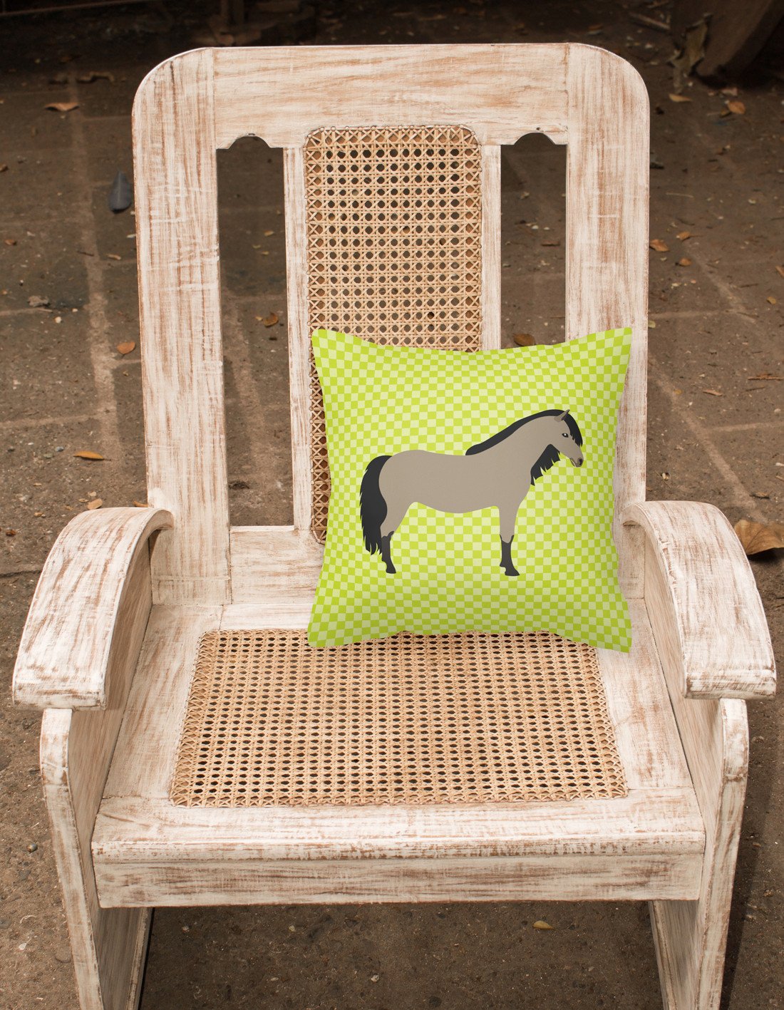 Welsh Pony Horse Green Fabric Decorative Pillow BB7736PW1818 by Caroline's Treasures