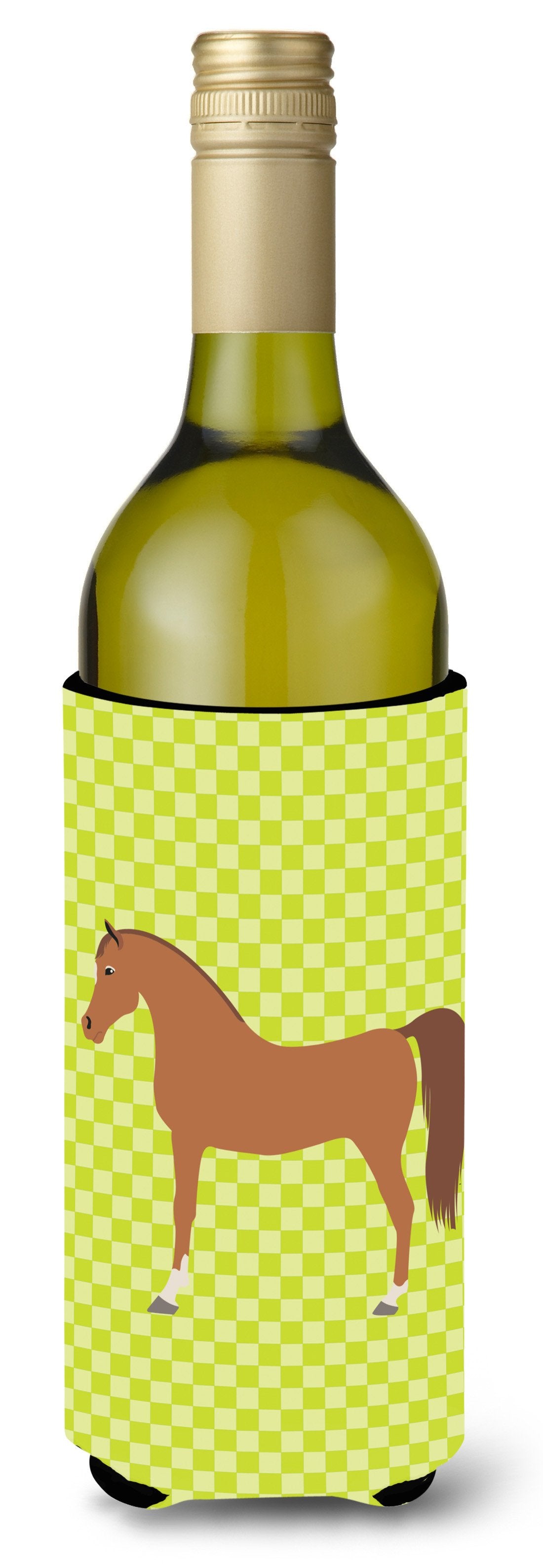 Arabian Horse Green Wine Bottle Beverge Insulator Hugger BB7737LITERK by Caroline&#39;s Treasures