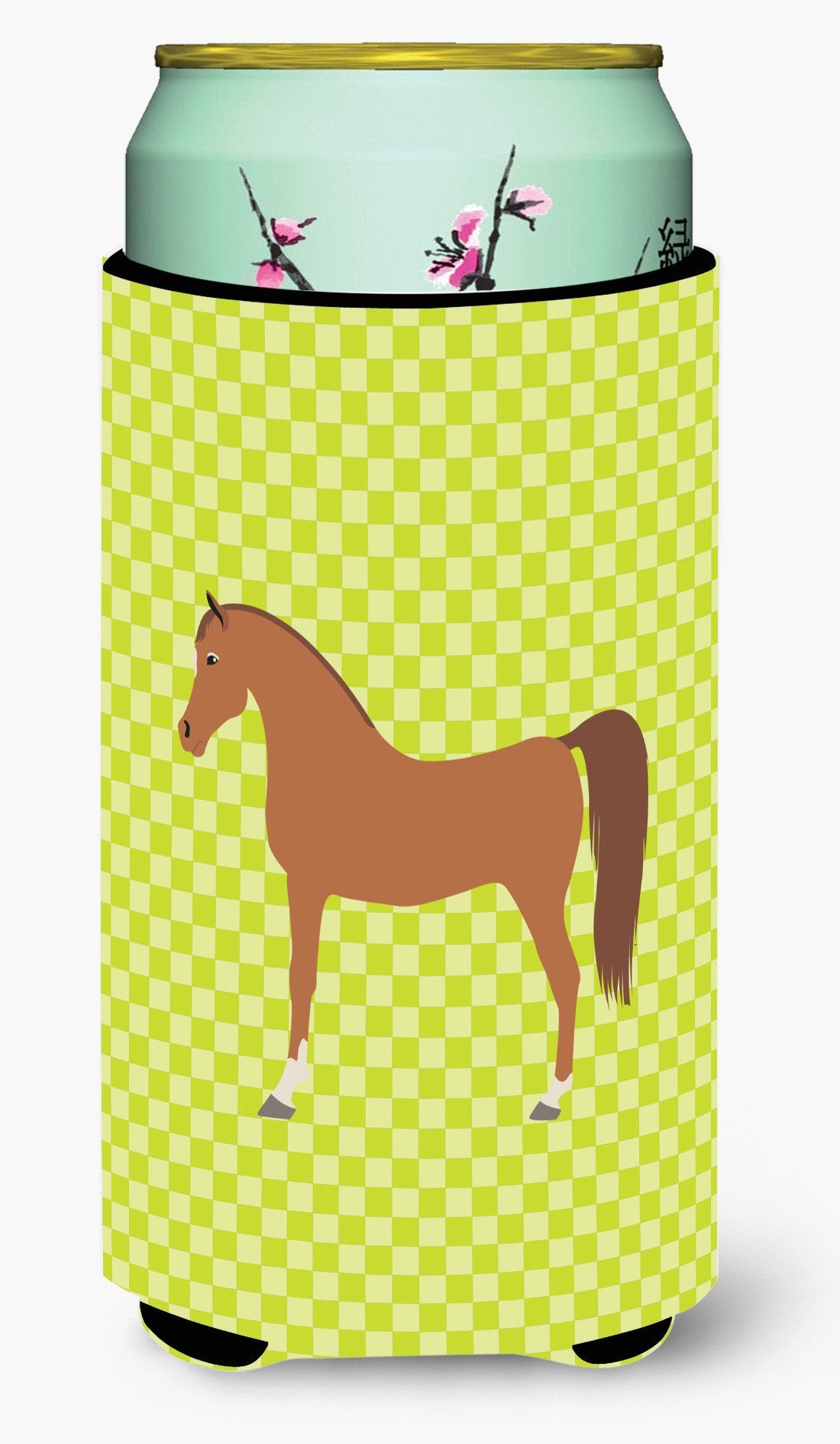 Arabian Horse Green Tall Boy Beverage Insulator Hugger BB7737TBC by Caroline&#39;s Treasures