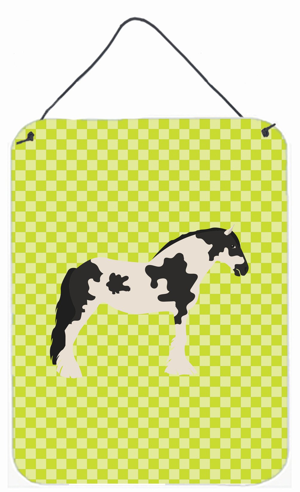 Cyldesdale Horse Green Wall or Door Hanging Prints BB7738DS1216 by Caroline's Treasures