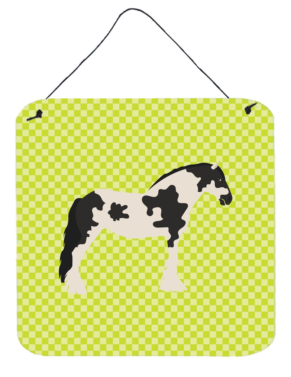 Cyldesdale Horse Green Wall or Door Hanging Prints BB7738DS66 by Caroline&#39;s Treasures