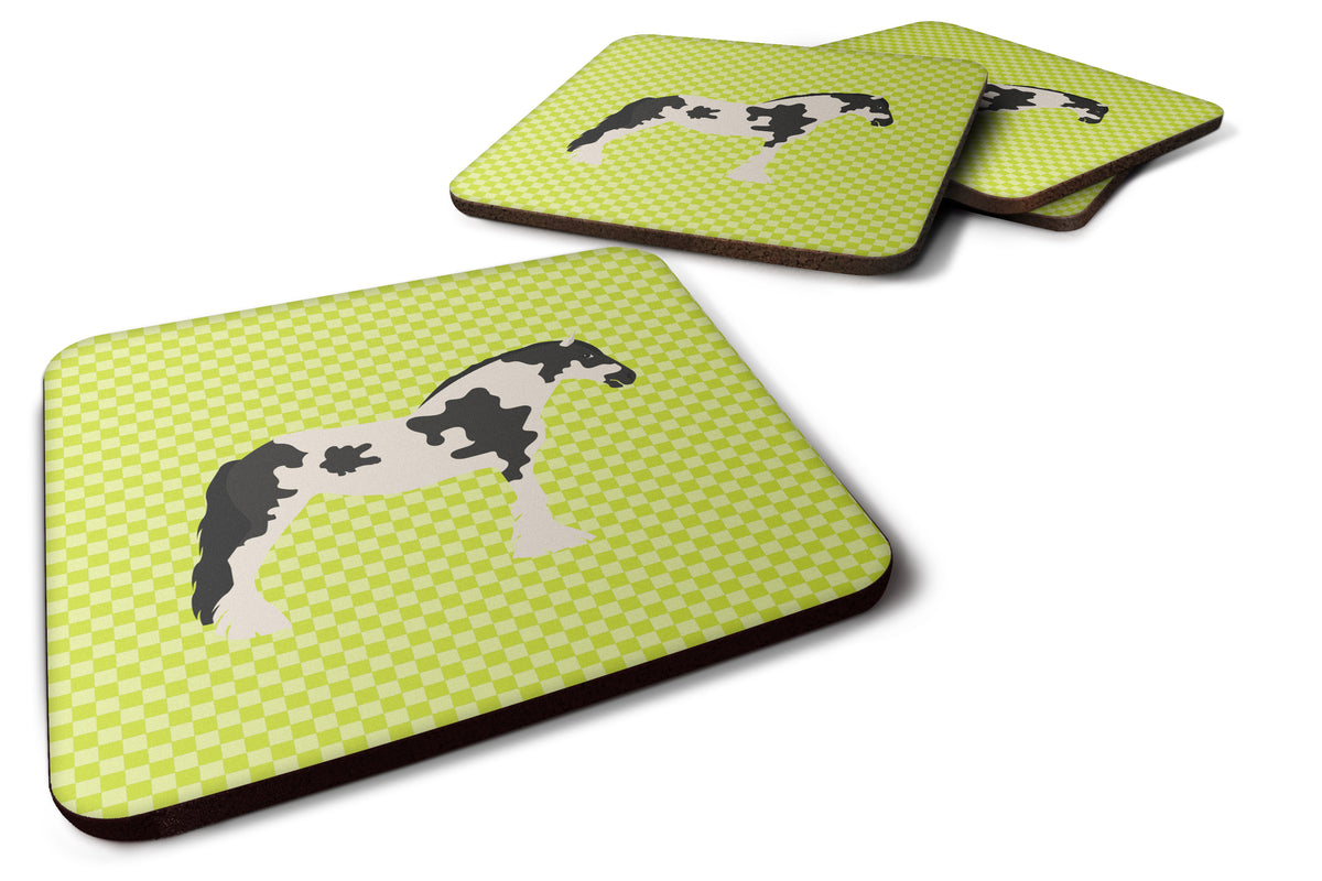 Cyldesdale Horse Green Foam Coaster Set of 4 BB7738FC - the-store.com