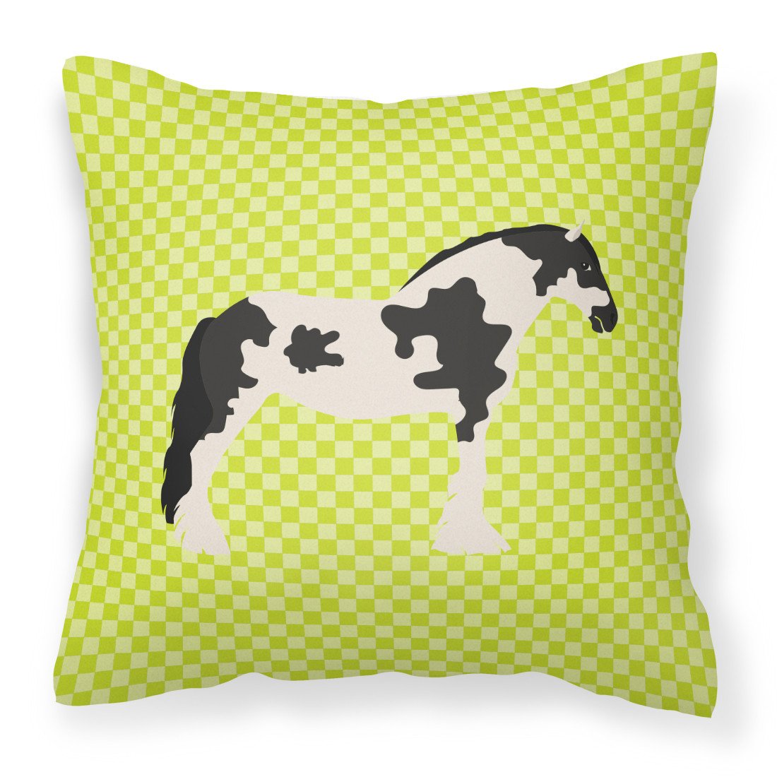 Cyldesdale Horse Green Fabric Decorative Pillow BB7738PW1818 by Caroline&#39;s Treasures
