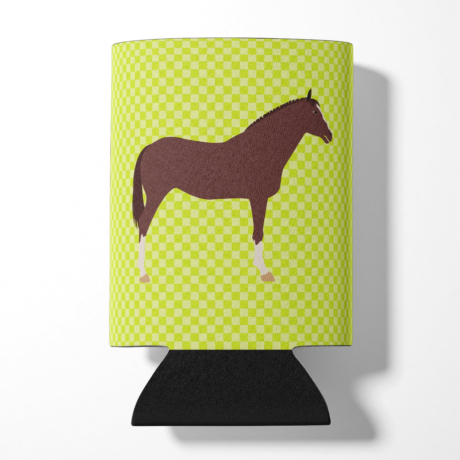 English Thoroughbred Horse Green Can or Bottle Hugger BB7739CC