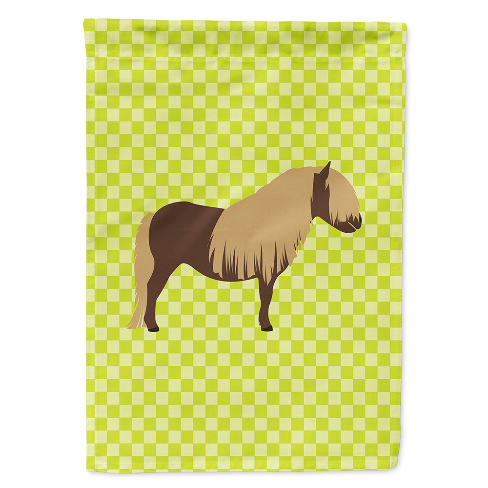 Shetland Pony Horse Green Flag Canvas House Size BB7740CHF