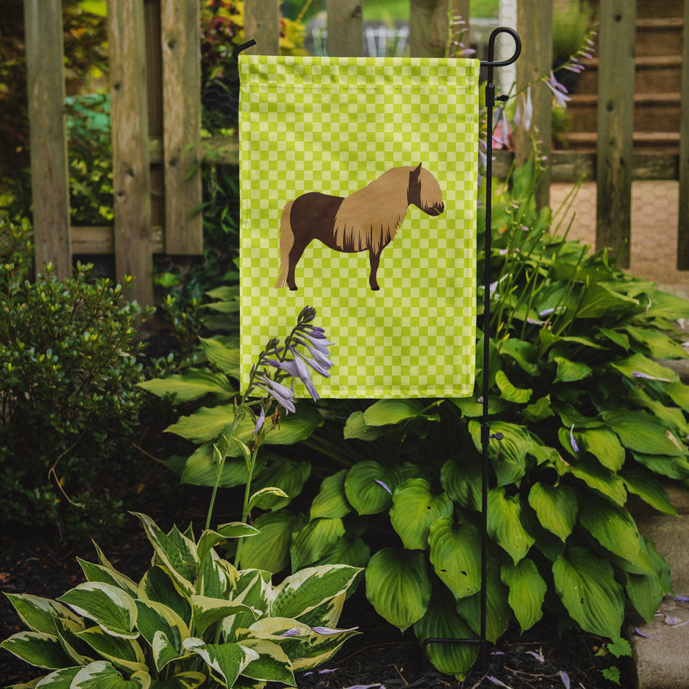 Shetland Pony Horse Green Flag Garden Size
