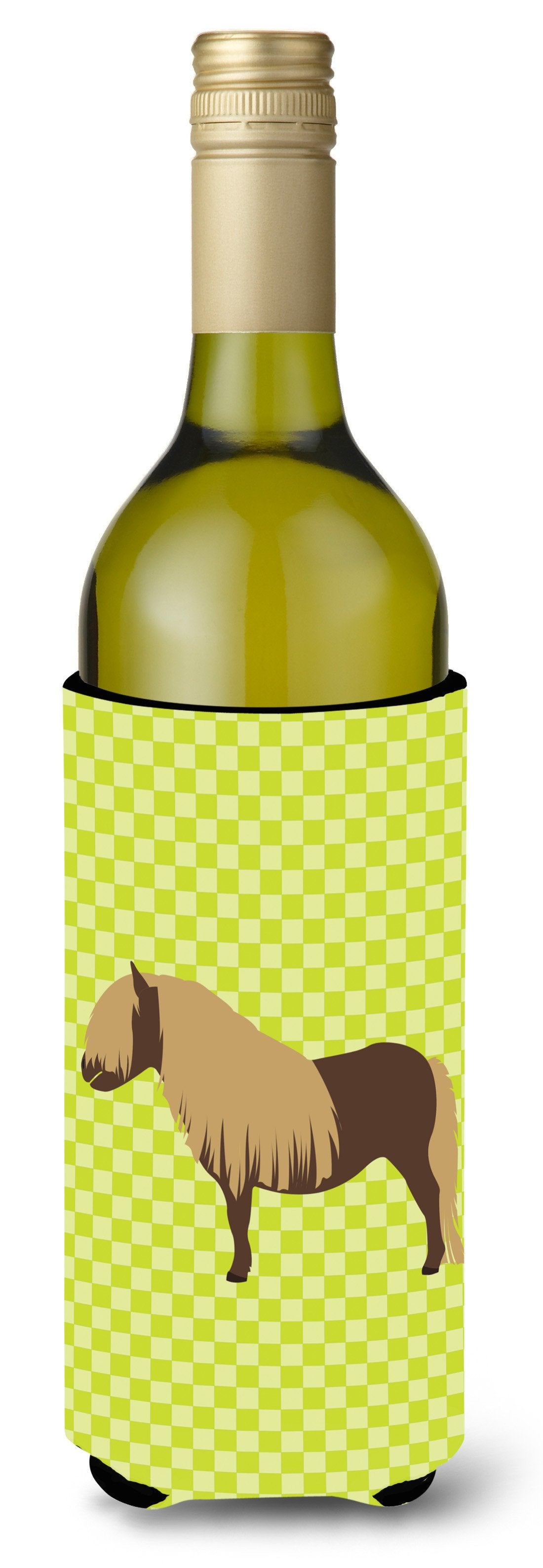Shetland Pony Horse Green Wine Bottle Beverge Insulator Hugger BB7740LITERK by Caroline&#39;s Treasures