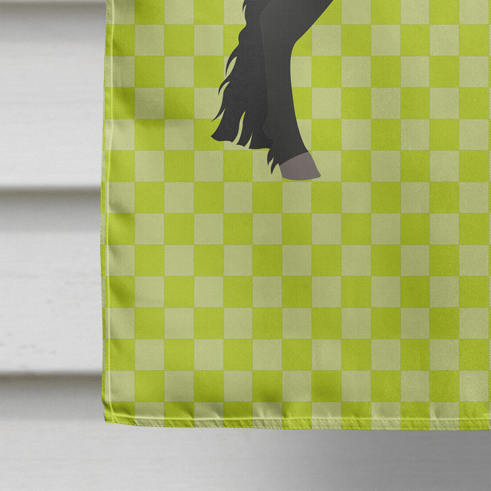 Friesian Horse Green Flag Canvas House Size BB7741CHF