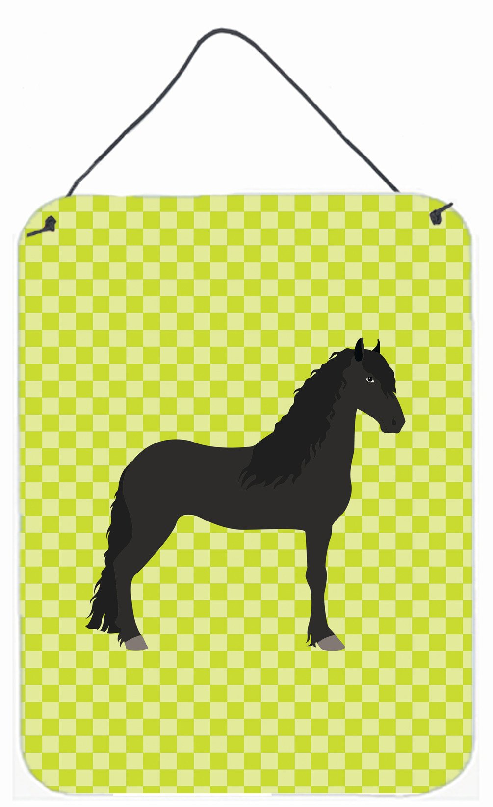 Friesian Horse Green Wall or Door Hanging Prints BB7741DS1216 by Caroline&#39;s Treasures
