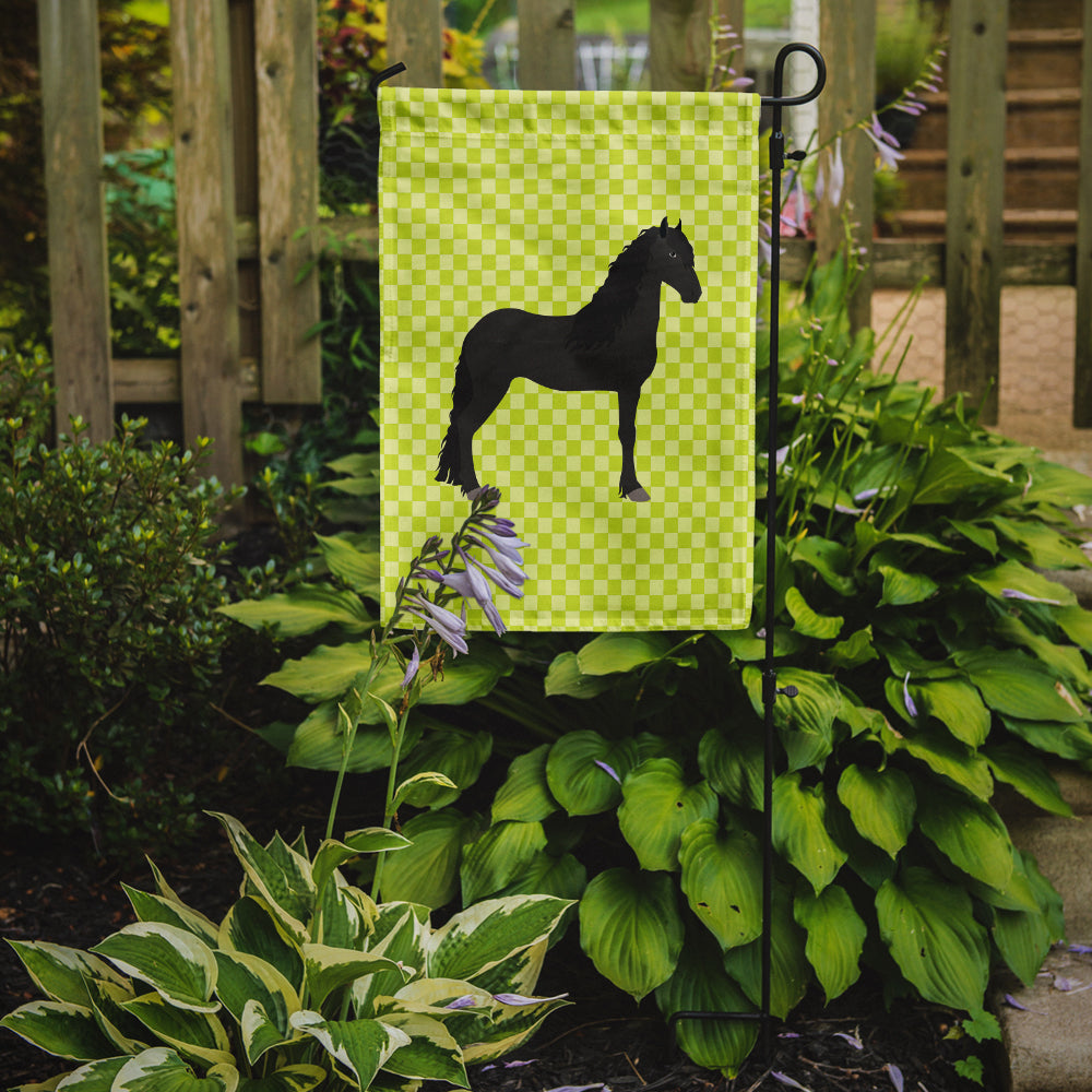 Friesian Horse Green Flag Garden Size  the-store.com.
