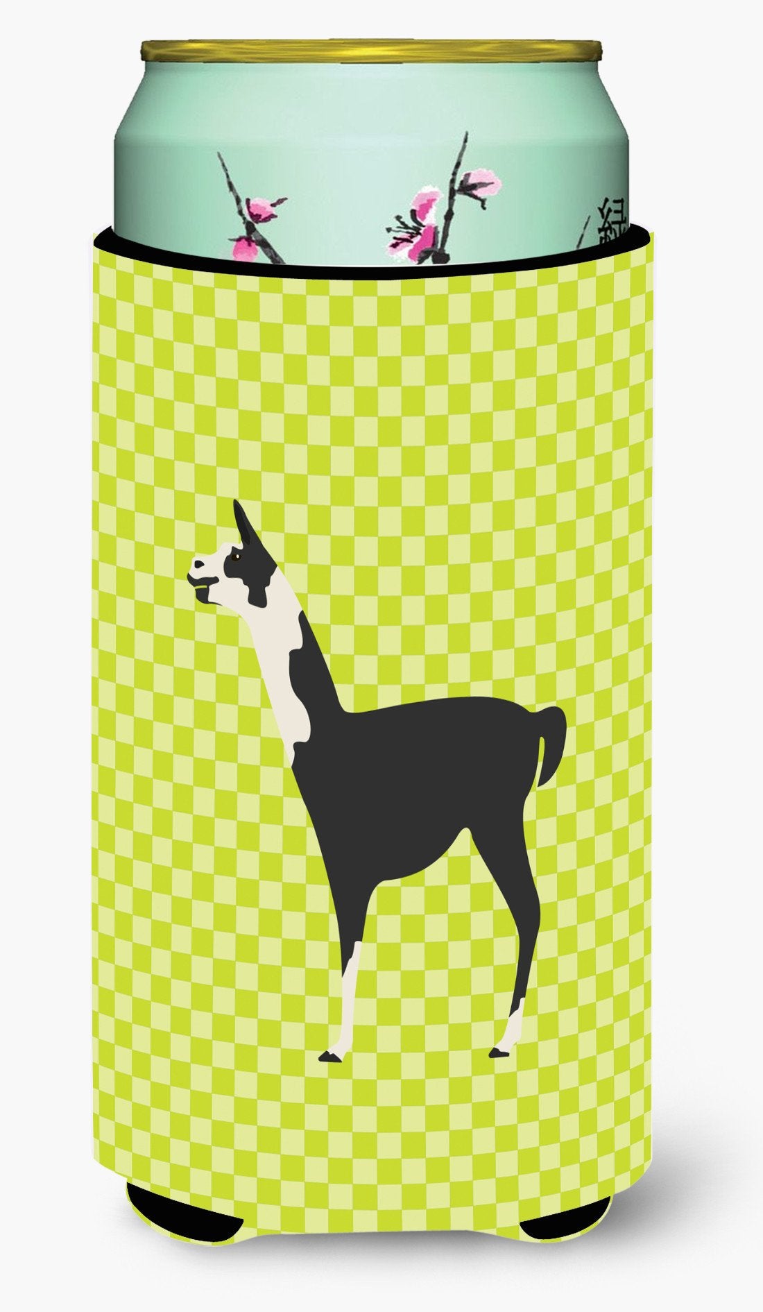 Llama Q&#39; Ara Green Tall Boy Beverage Insulator Hugger BB7744TBC by Caroline&#39;s Treasures