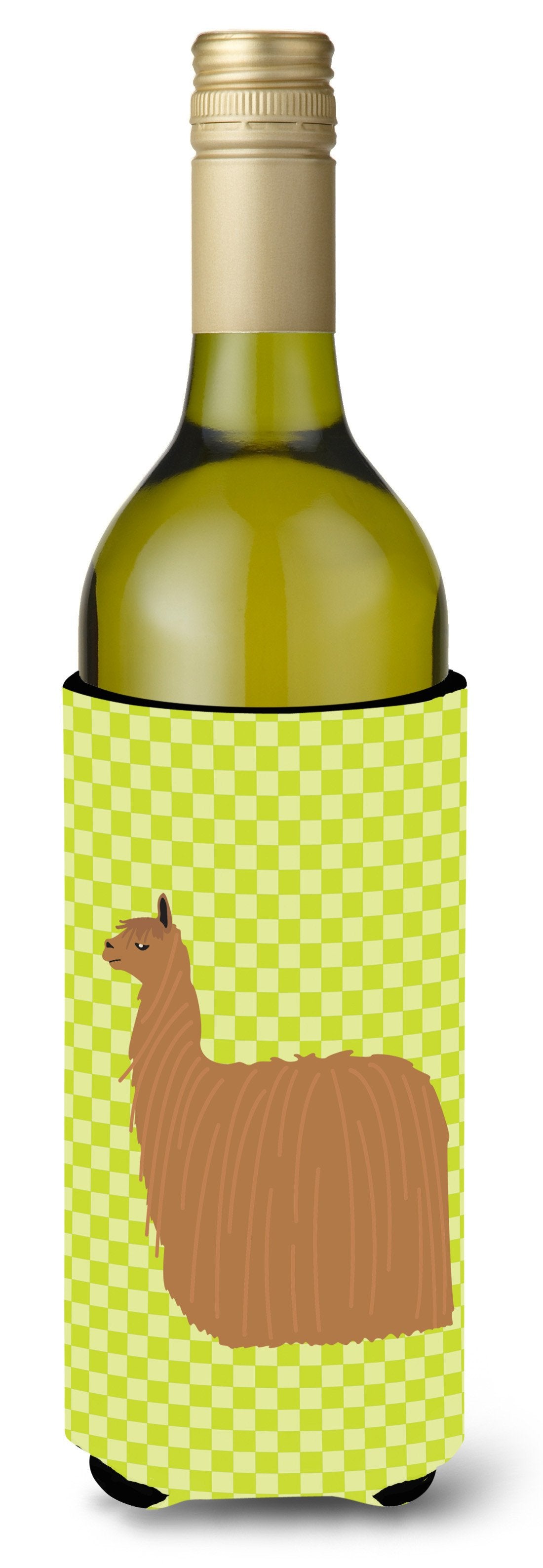 Alpaca Suri Green Wine Bottle Beverge Insulator Hugger BB7746LITERK by Caroline's Treasures